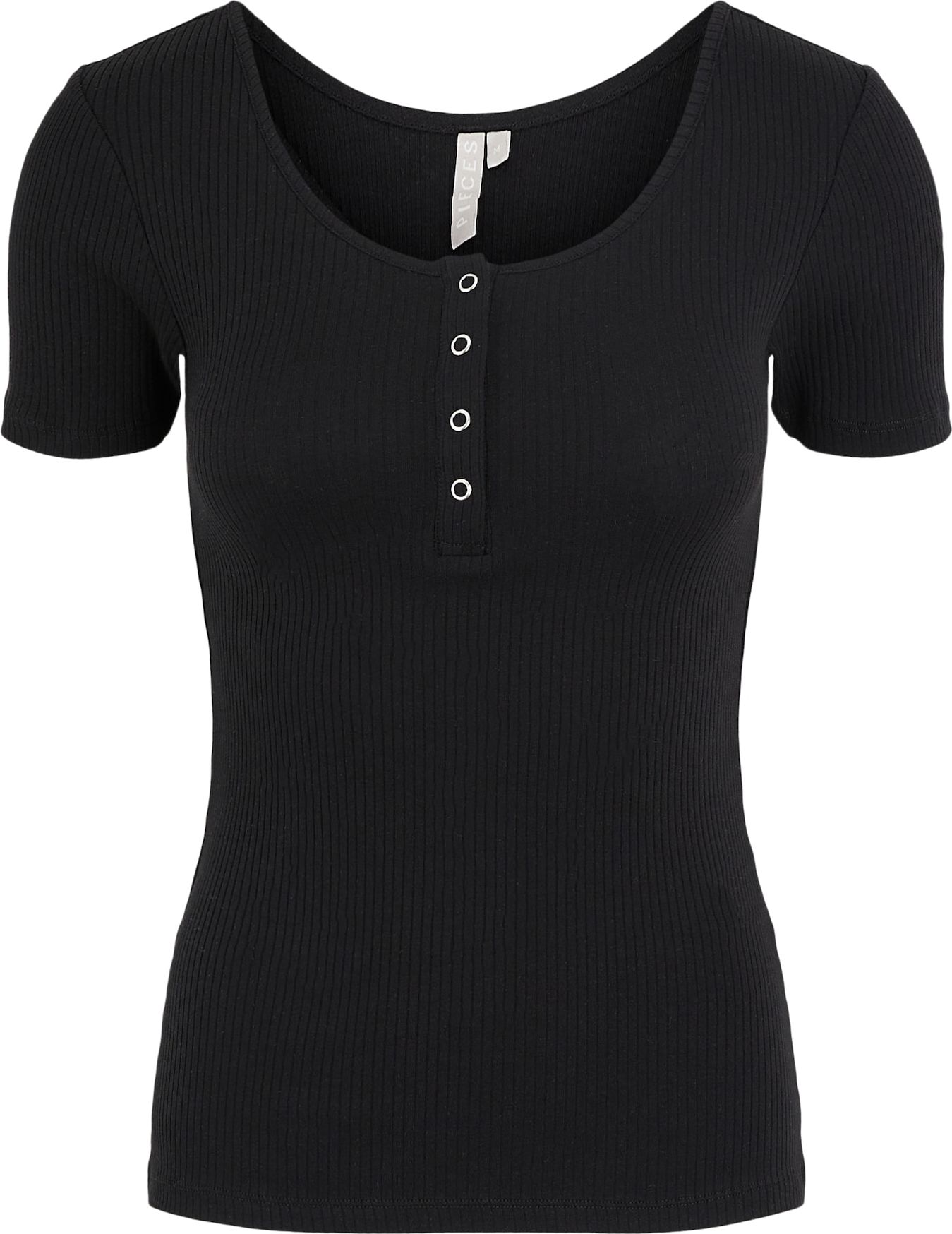 Tričko 'Kitte' Pieces černá