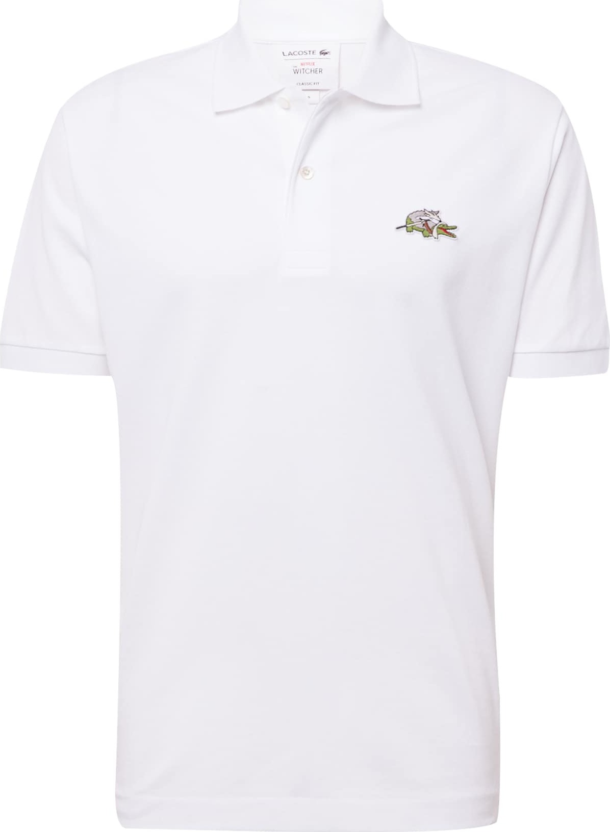 Tričko Lacoste kámen / zelená / červená / bílá