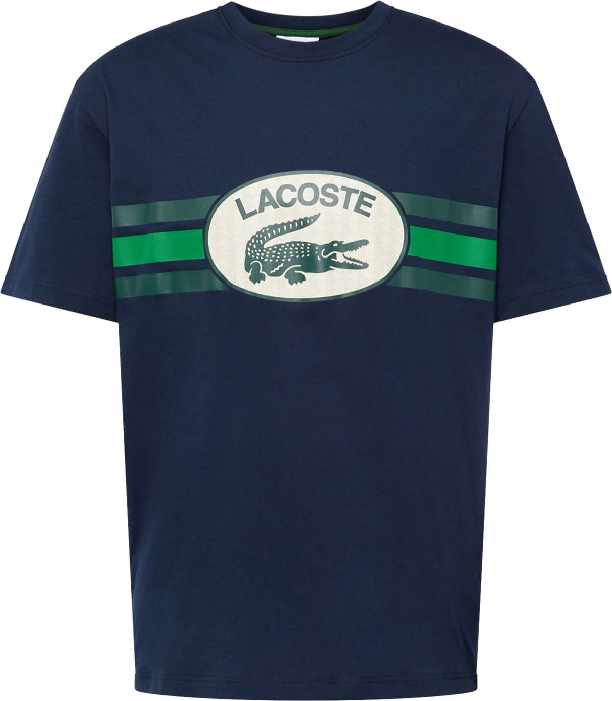 Tričko Lacoste námořnická modř / zelená / bílá