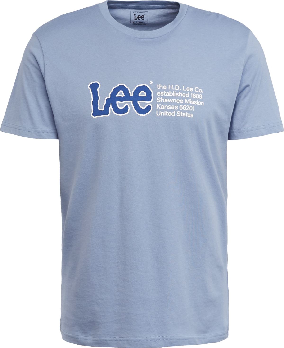 Tričko Lee chladná modrá / tmavě modrá / bílá