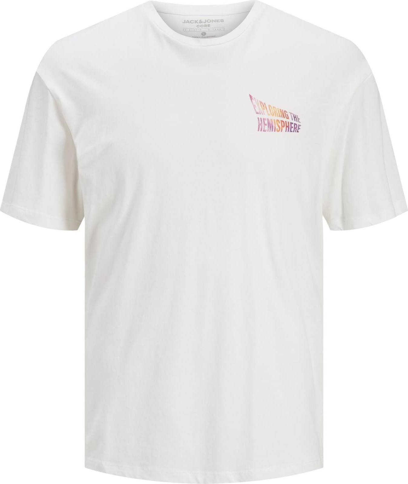 Tričko 'LUNAR' jack & jones svítivě fialová / oranžová / ohnivá červená / bílá