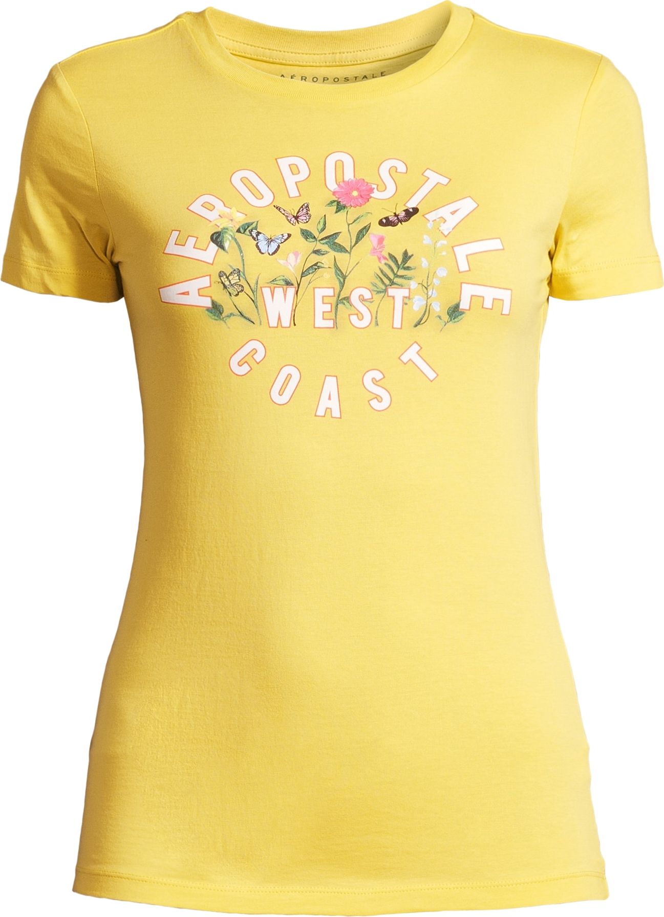 Tričko 'MAY' AÉROPOSTALE žlutá / olivová / světle růžová / bílá