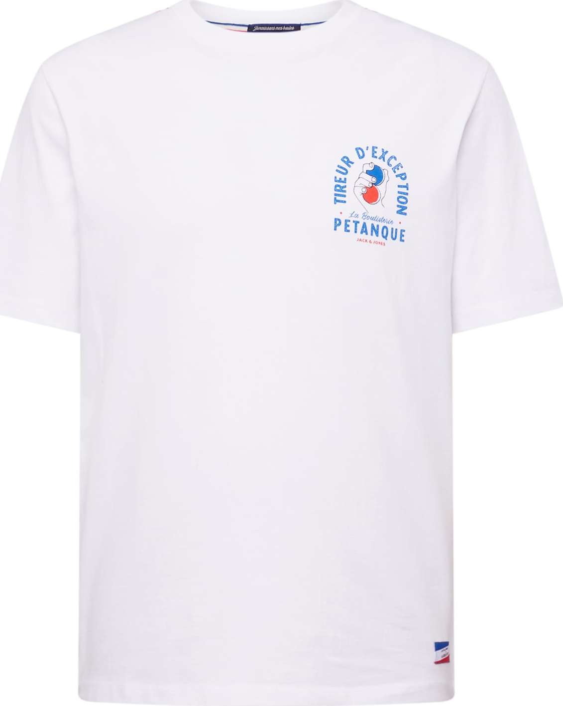 Tričko 'MILLO' jack & jones modrá / červená / bílá