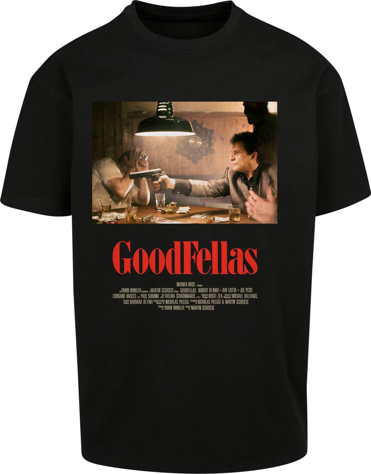 Tričko mister tee světle hnědá / červená / černá / bílá