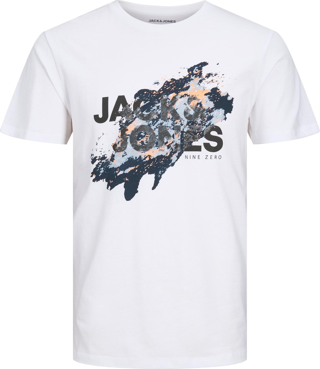 Tričko 'Nelson' jack & jones světlemodrá / jasně oranžová / černá / bílá