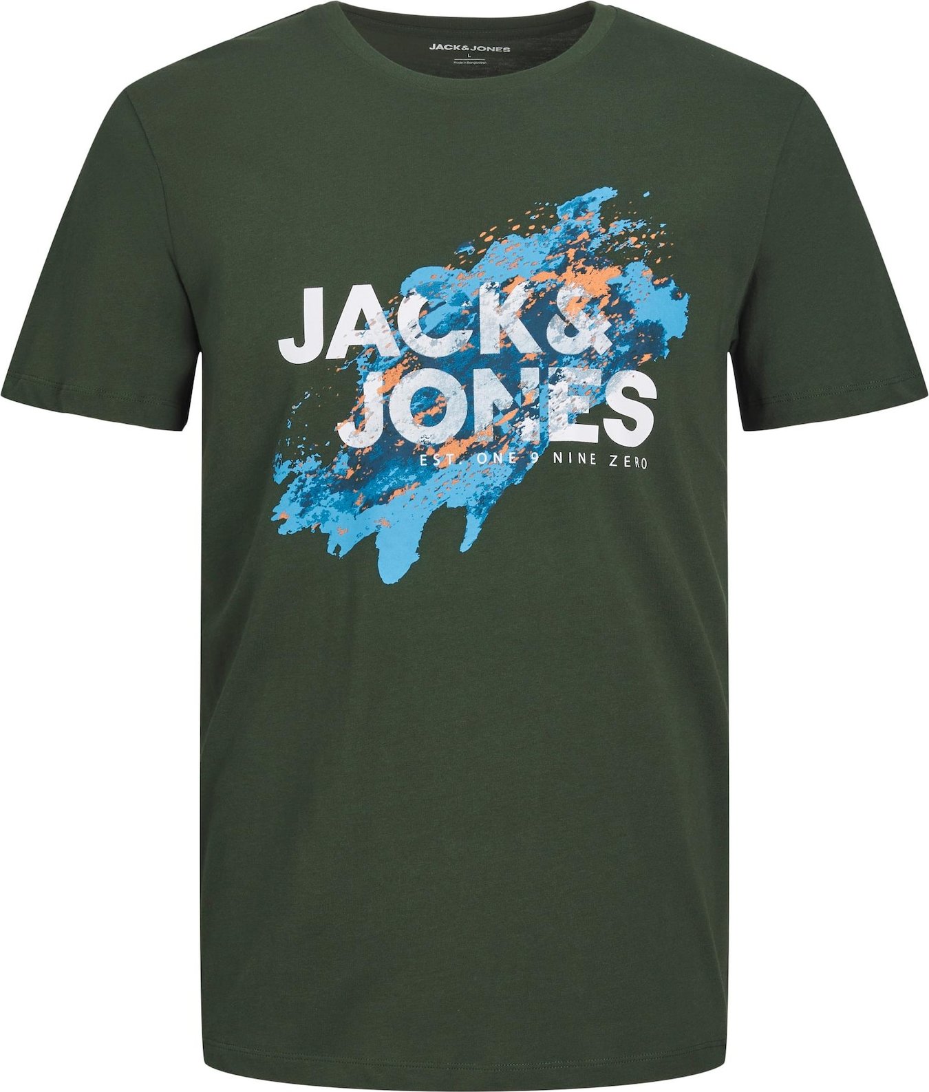 Tričko 'Nelson' jack & jones světlemodrá / zelená / oranžová / bílá