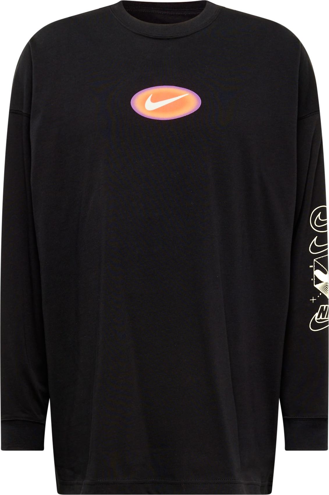 Tričko Nike Sportswear světle fialová / jasně oranžová / černá / bílá