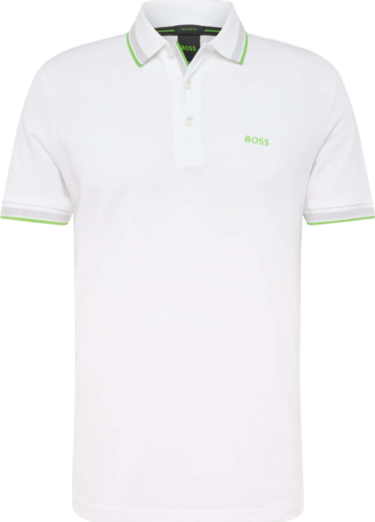 Tričko 'Paddy' BOSS Black světle šedá / zelená / offwhite