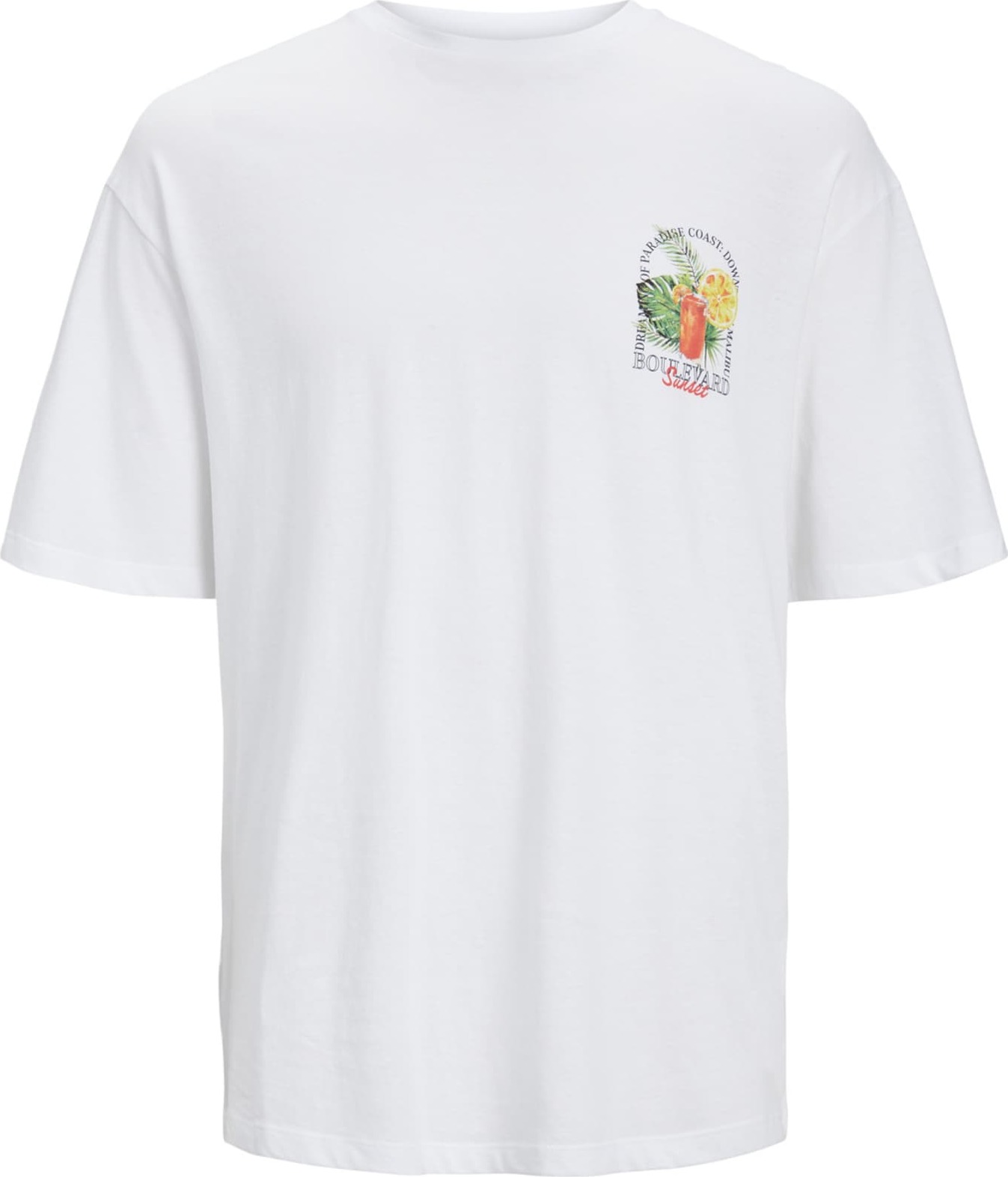 Tričko 'Paradise' jack & jones žlutá / zelená / oranžová / bílá