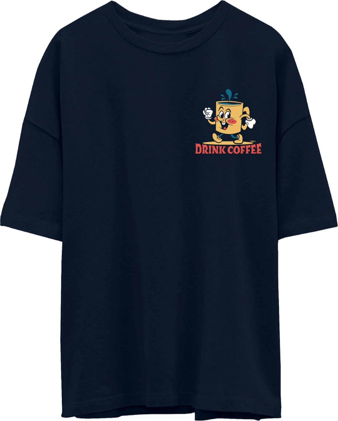 Tričko 'PASTA' jack & jones námořnická modř / oranžová / červená