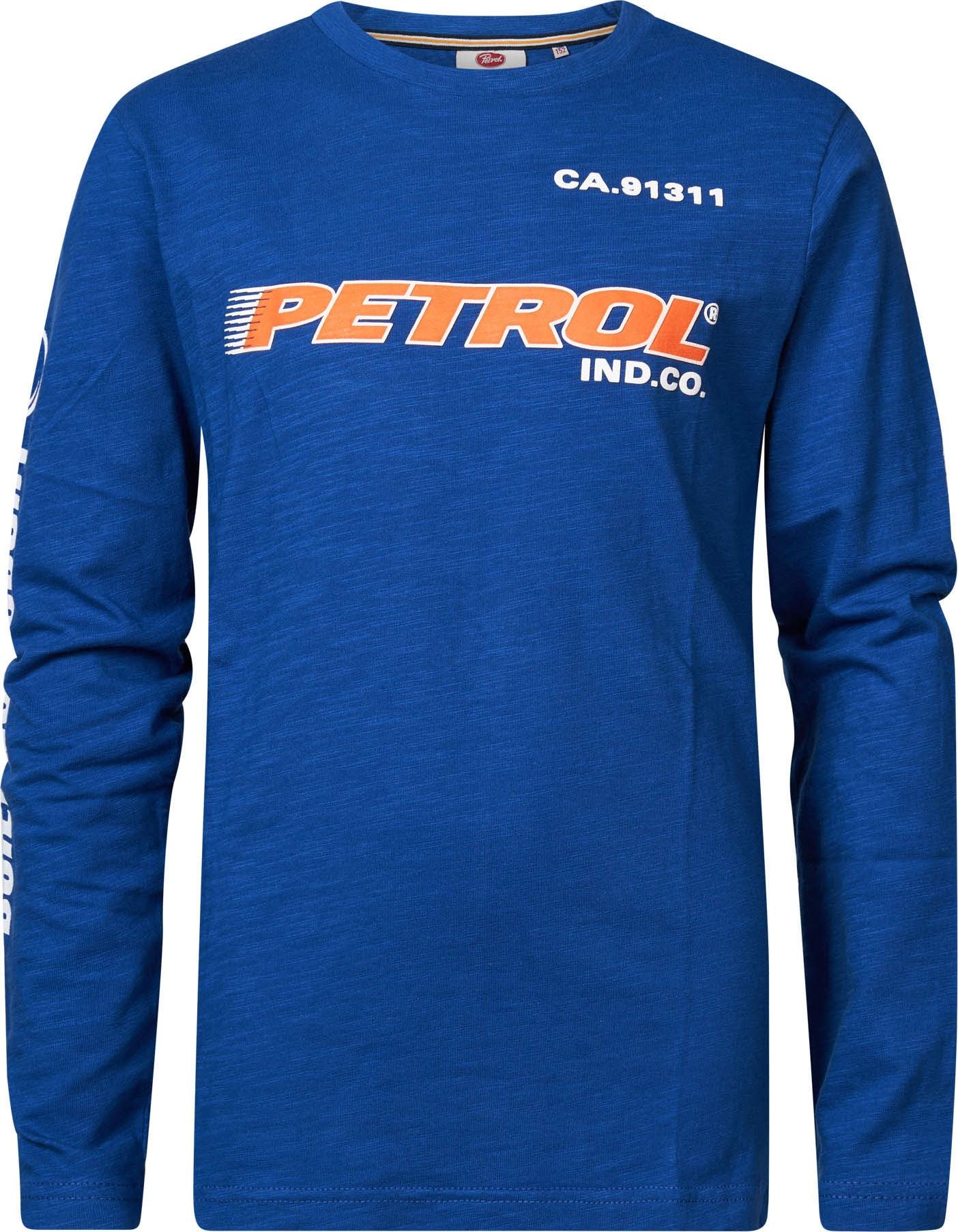 Tričko Petrol Industries královská modrá / oranžová / bílá