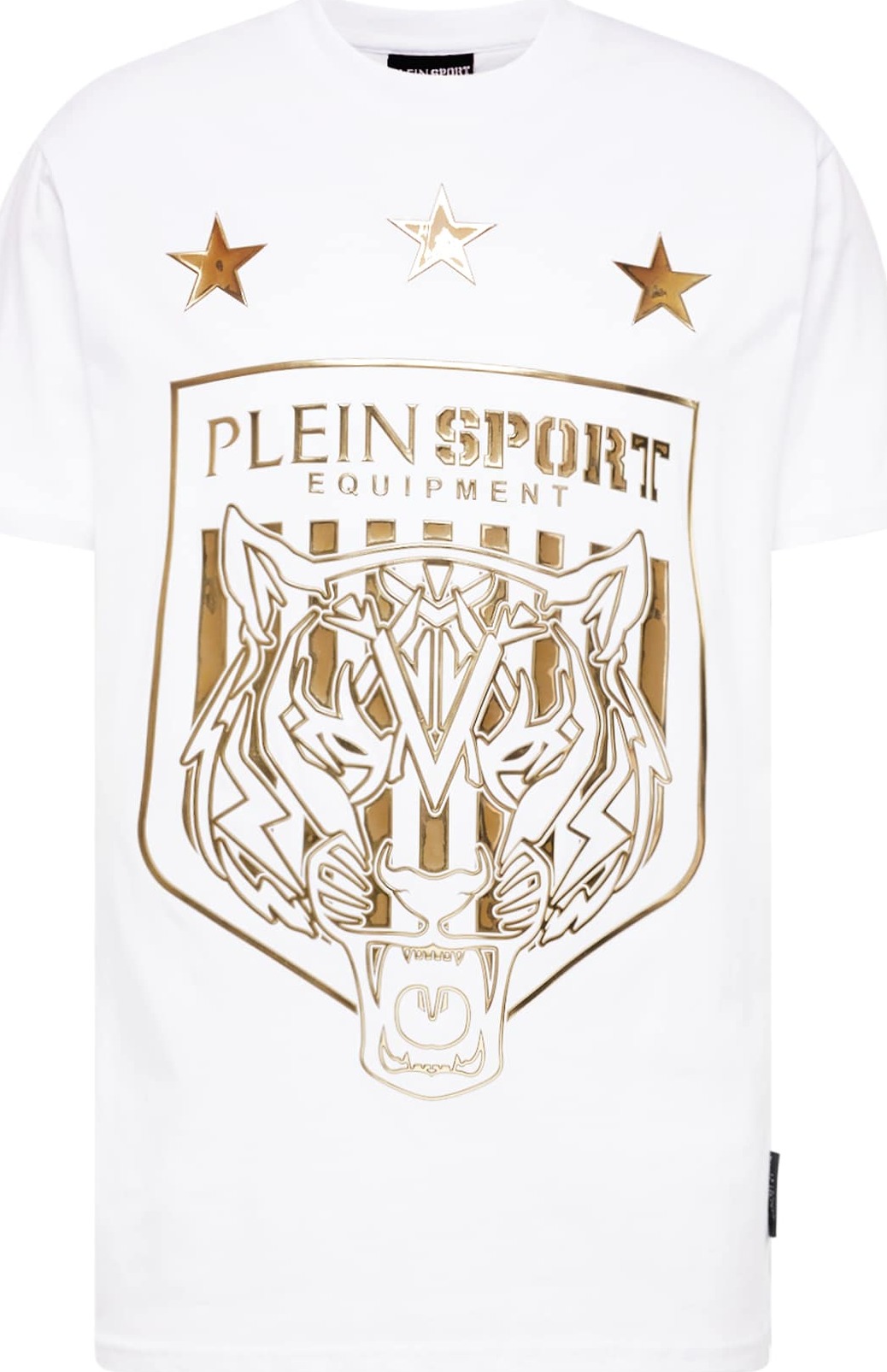 Tričko Plein Sport zlatá / černá / bílá