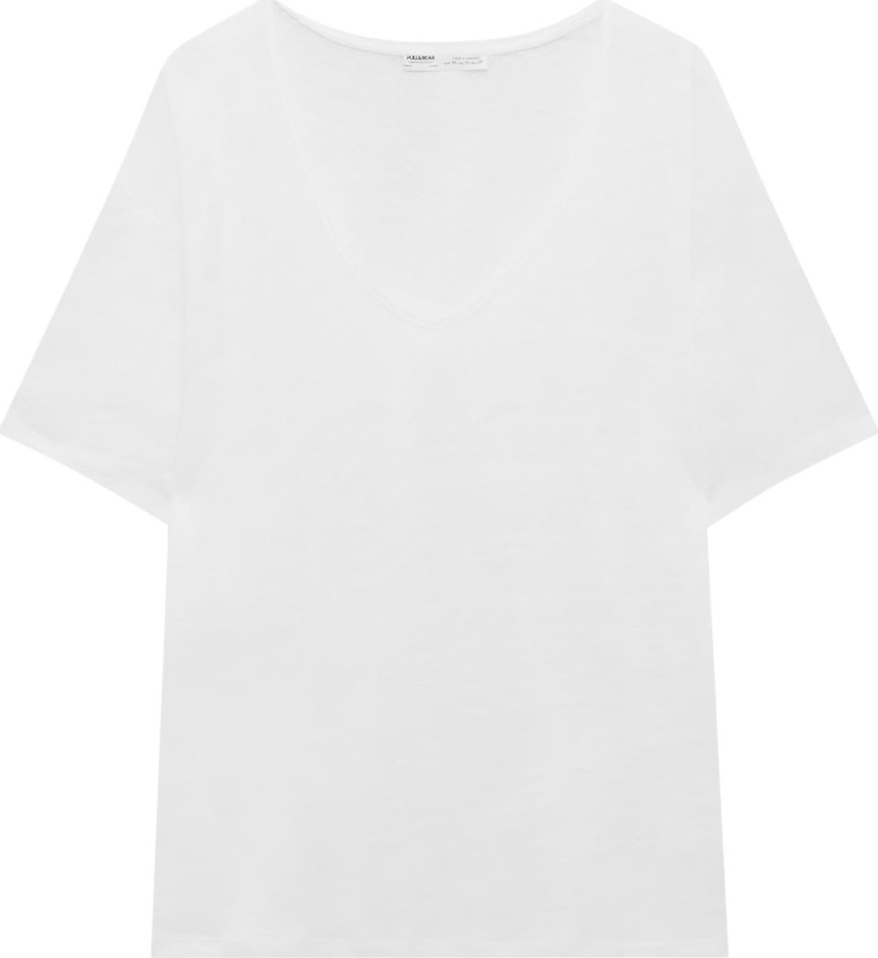 Tričko Pull&Bear bílý melír