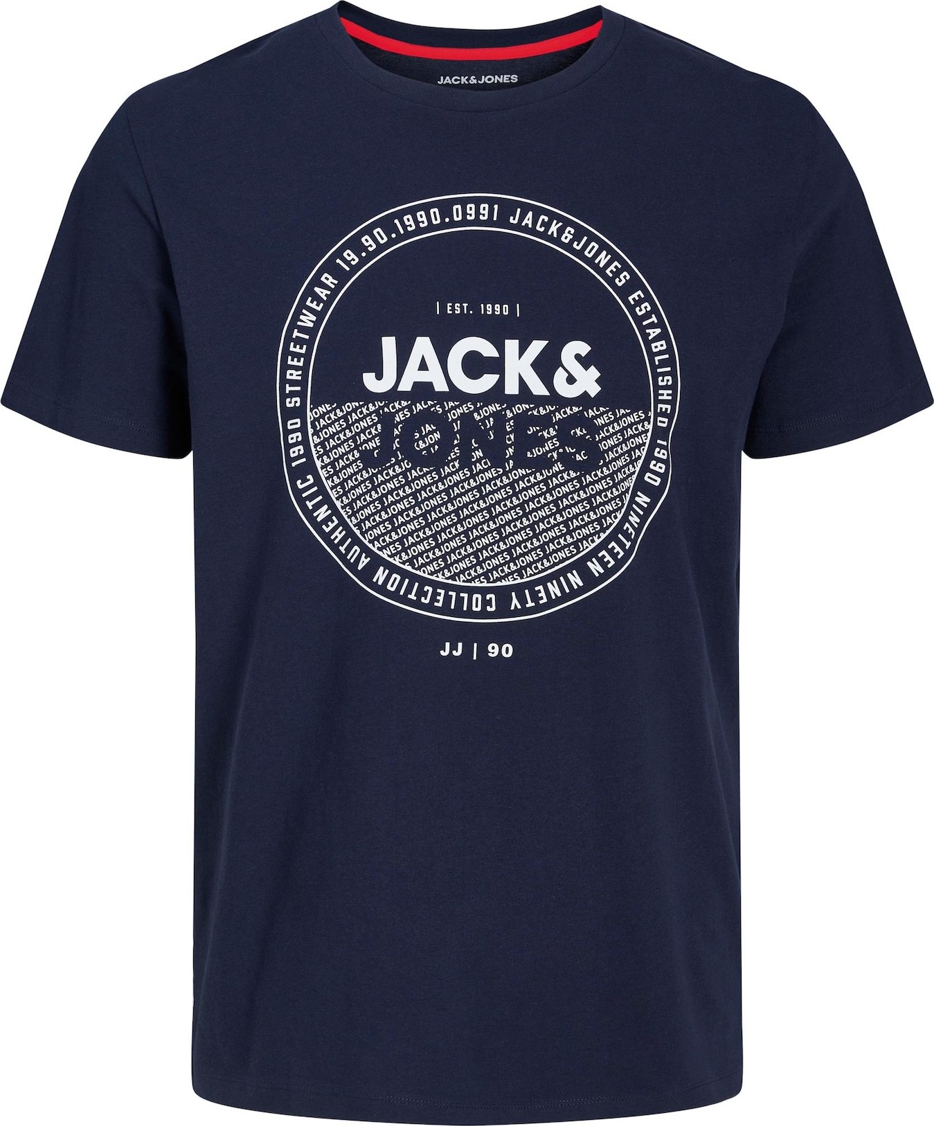 Tričko 'RALF' jack & jones námořnická modř / bílá