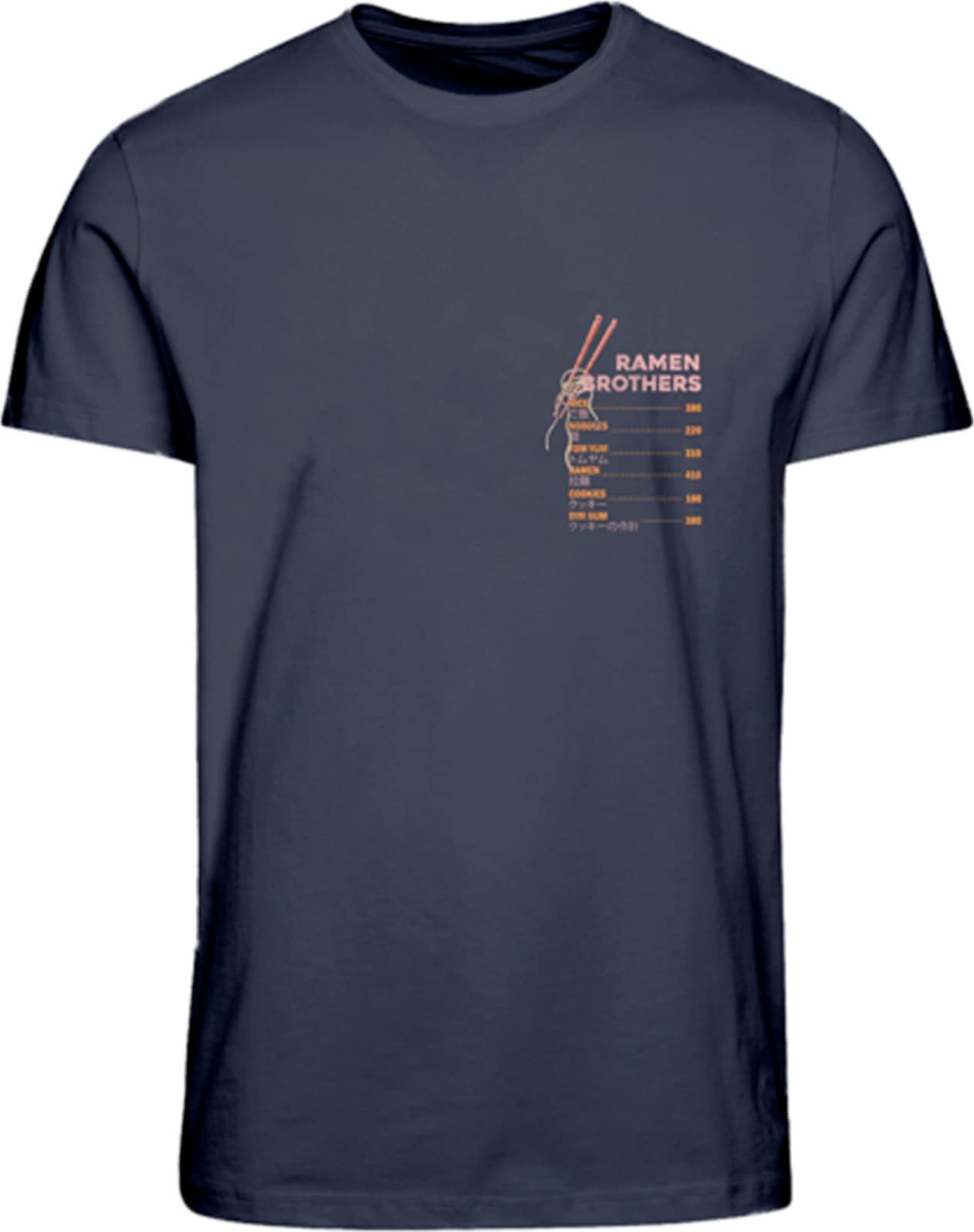 Tričko 'Ramen Bros' jack & jones starobéžová / tmavě modrá / nefritová / oranžová