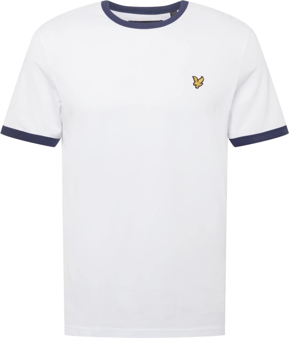 Tričko 'Ringer' Lyle & Scott tmavě modrá / zlatě žlutá / bílá