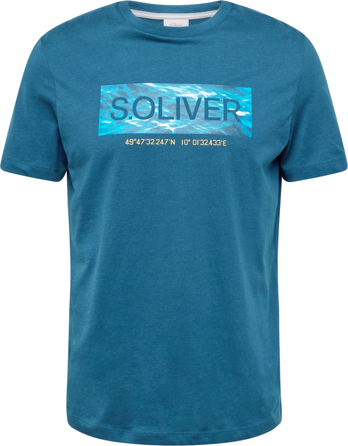 Tričko s.Oliver aqua modrá / žlutá / petrolejová