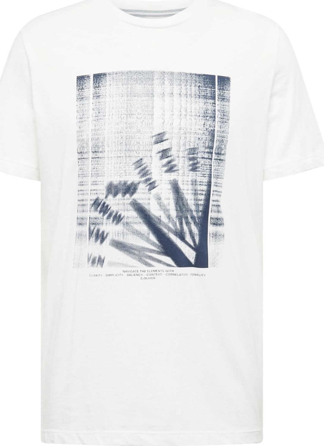 Tričko s.Oliver marine modrá / bílá