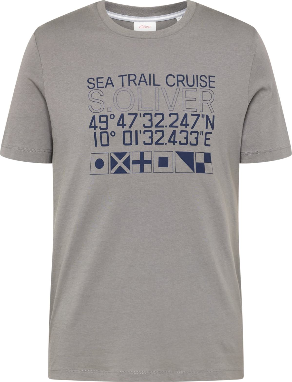 Tričko s.Oliver modrá / šedá