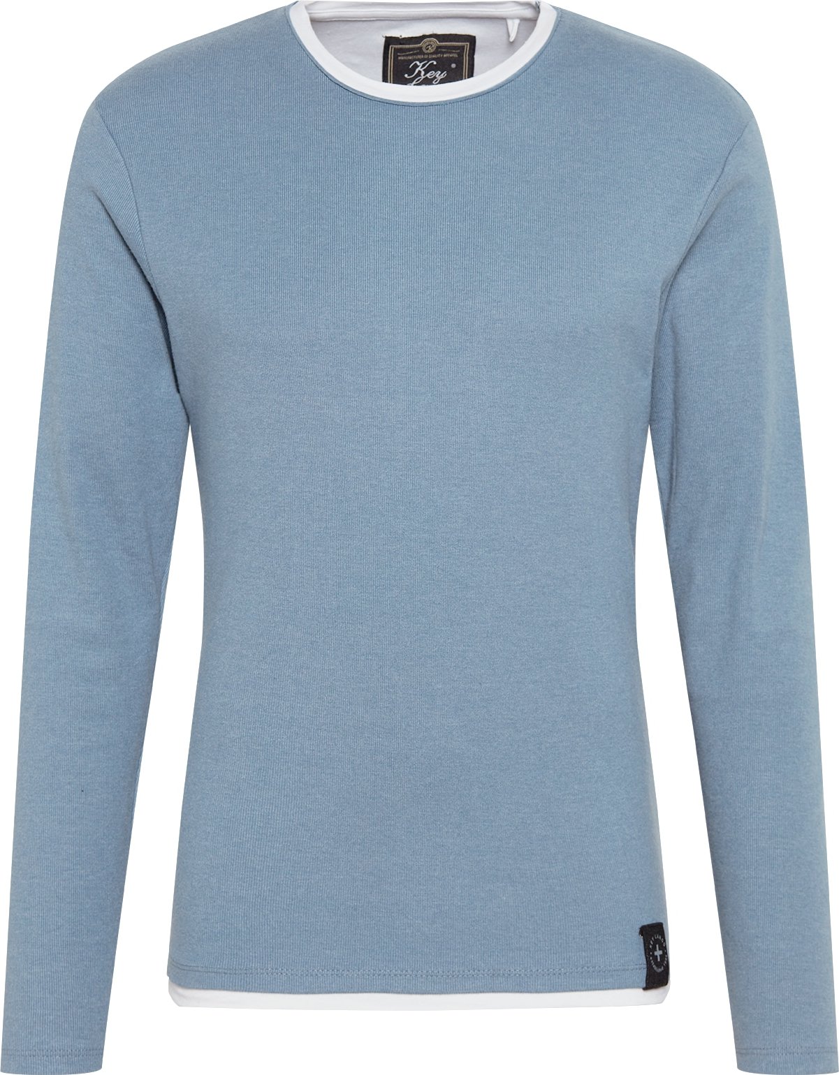 Tričko 'Sarasota' Key Largo kouřově modrá / bílá