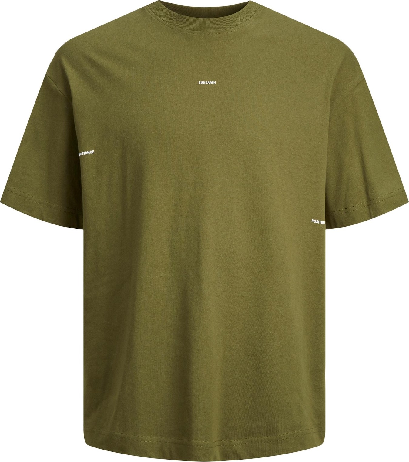 Tričko 'SHADE' jack & jones olivová / světle fialová / bílá