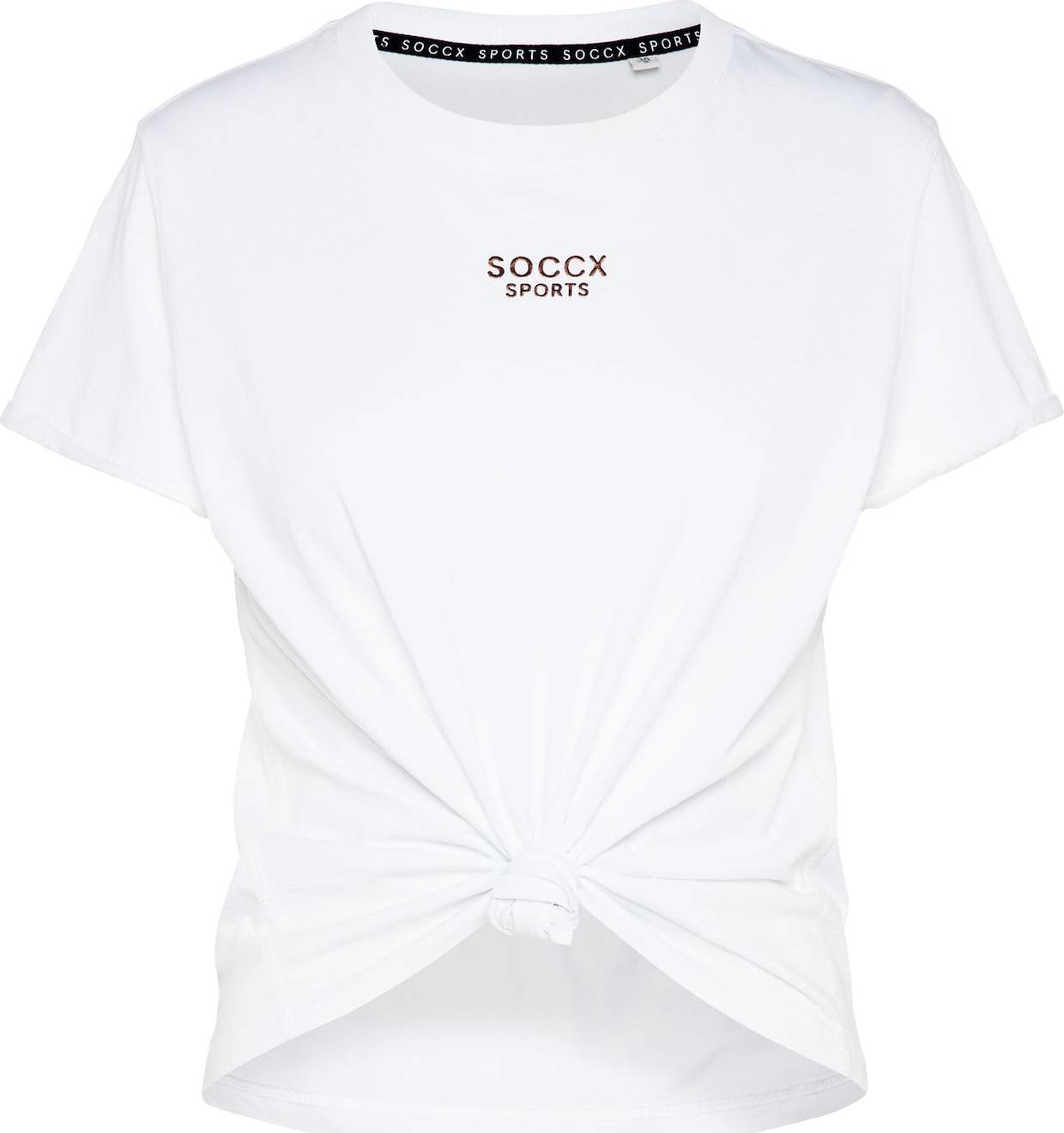 Tričko Soccx zlatá / barva bílé vlny