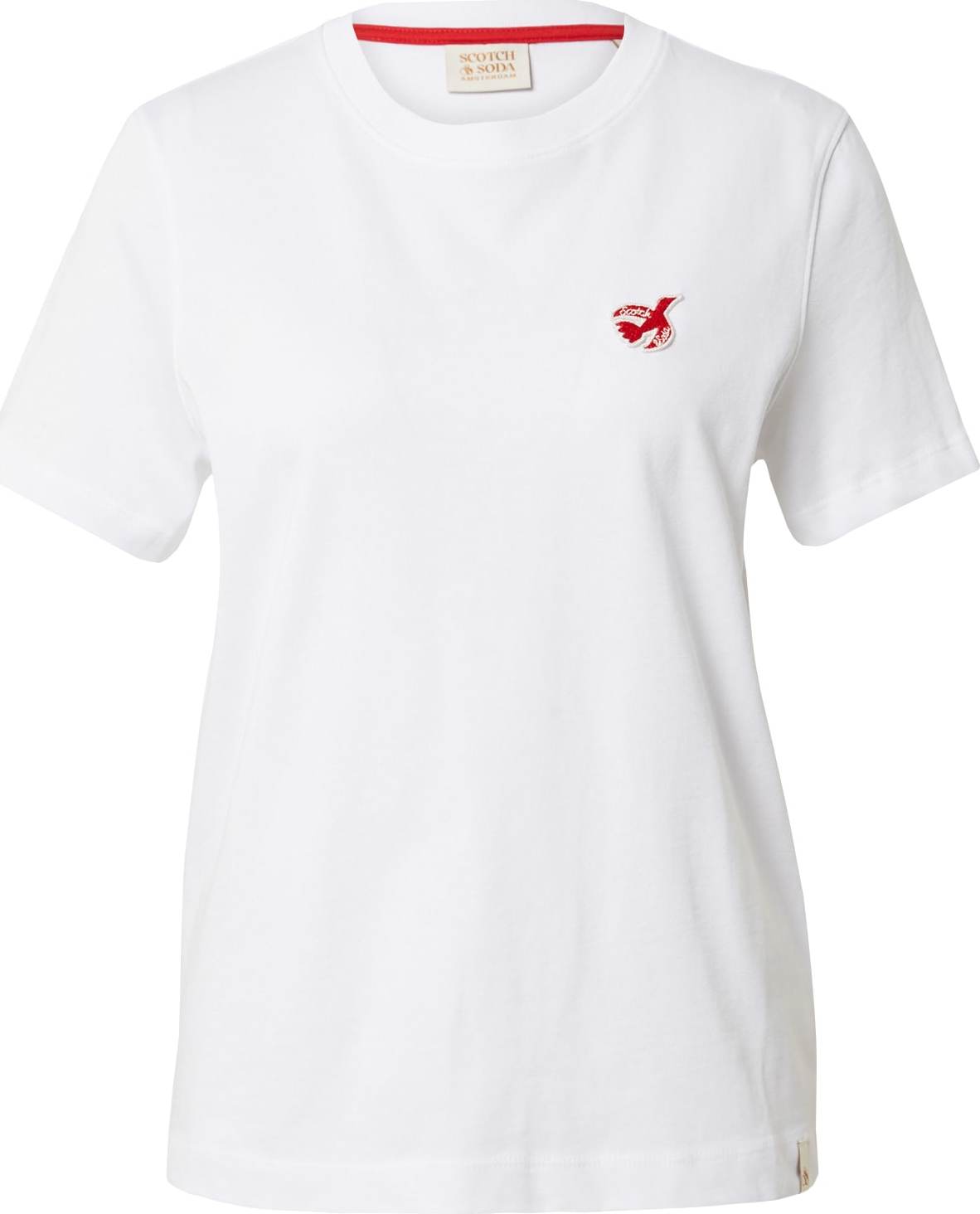 Tričko 'The Free Spirit' Scotch & Soda červená / bílá