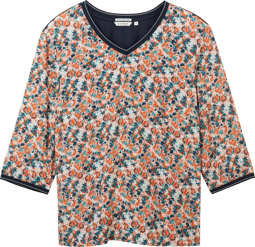 Tričko Tom Tailor Women + námořnická modř / tyrkysová / světle šedá / korálová