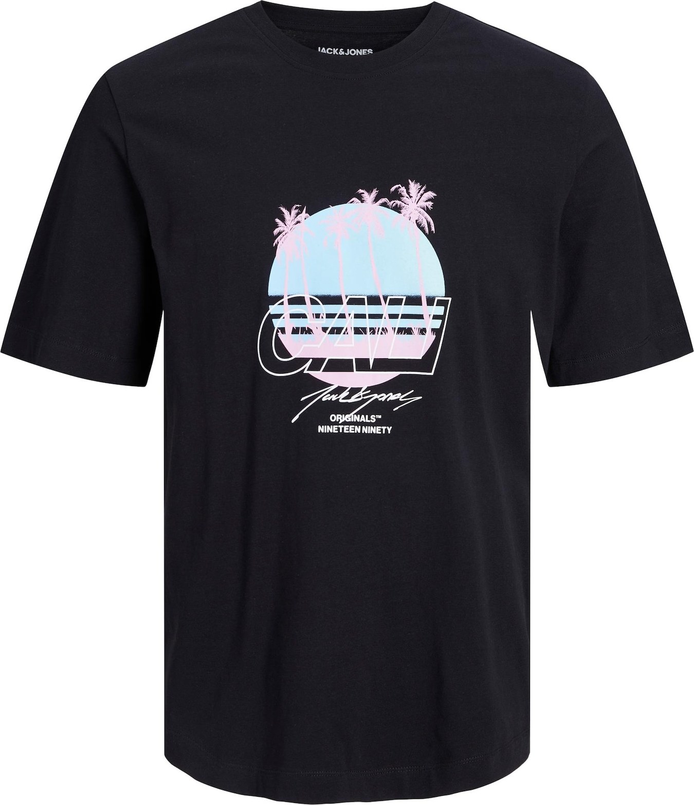 Tričko 'TULUM' jack & jones krémová / světlemodrá / světle růžová / černá