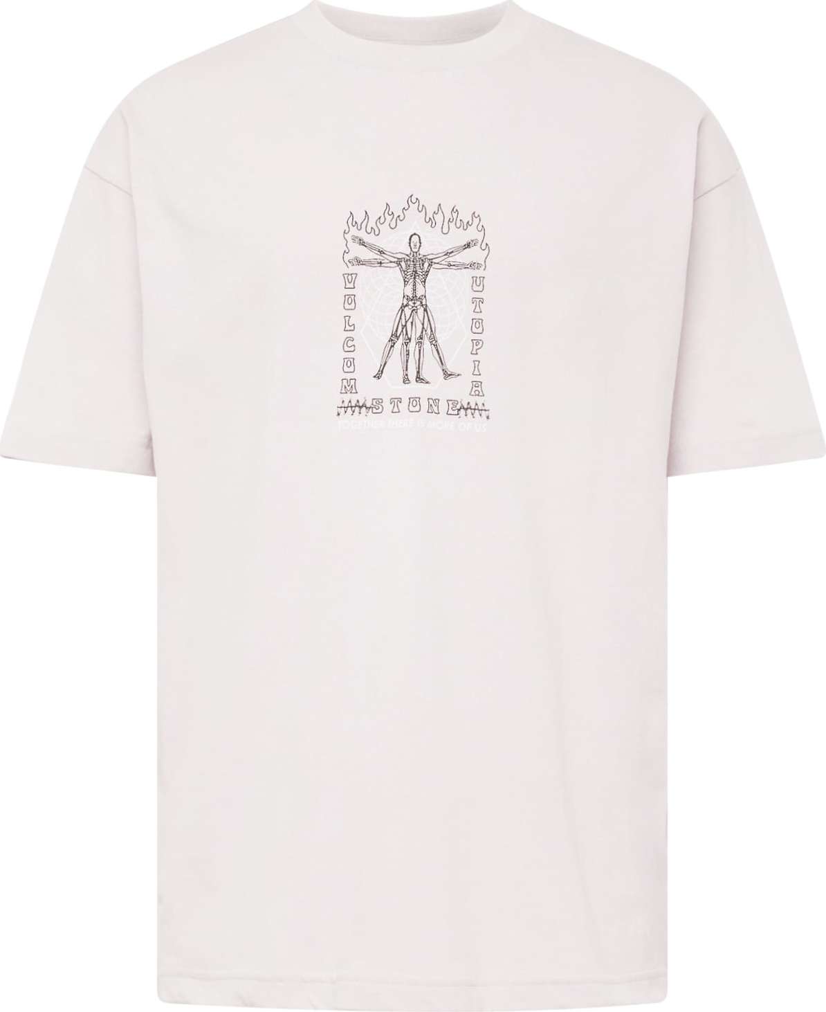 Tričko 'UTOPIC' Volcom pastelová fialová / černá / bílá