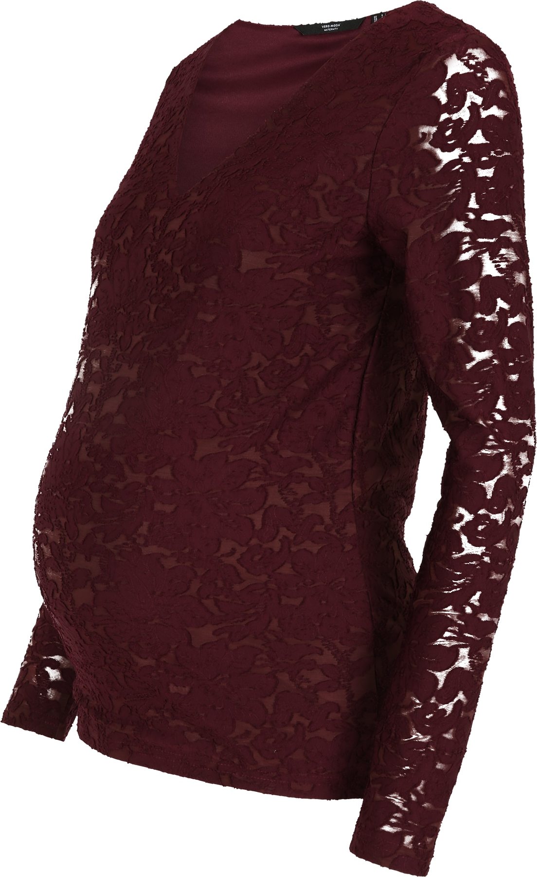 Tričko Vero Moda Maternity vínově červená