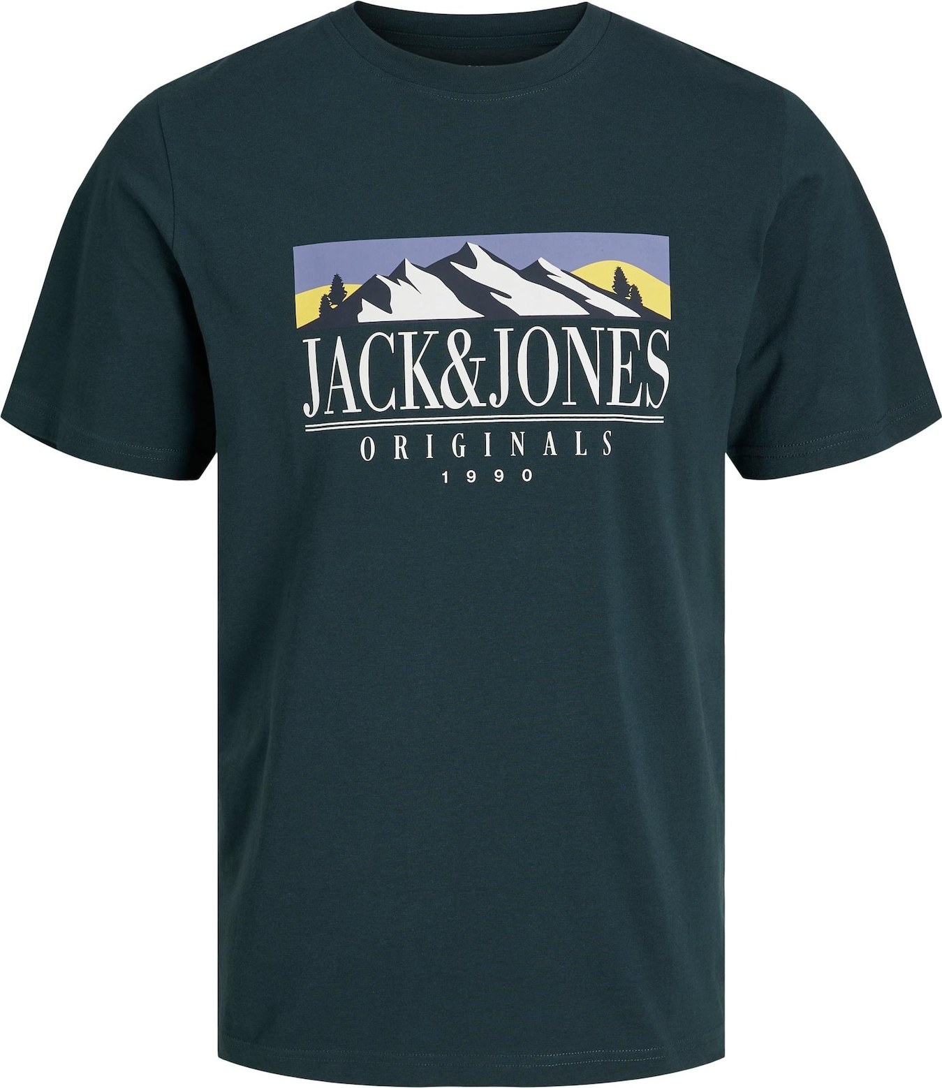 Tričko 'WALTER' jack & jones světle žlutá / jedle / světle fialová / bílá