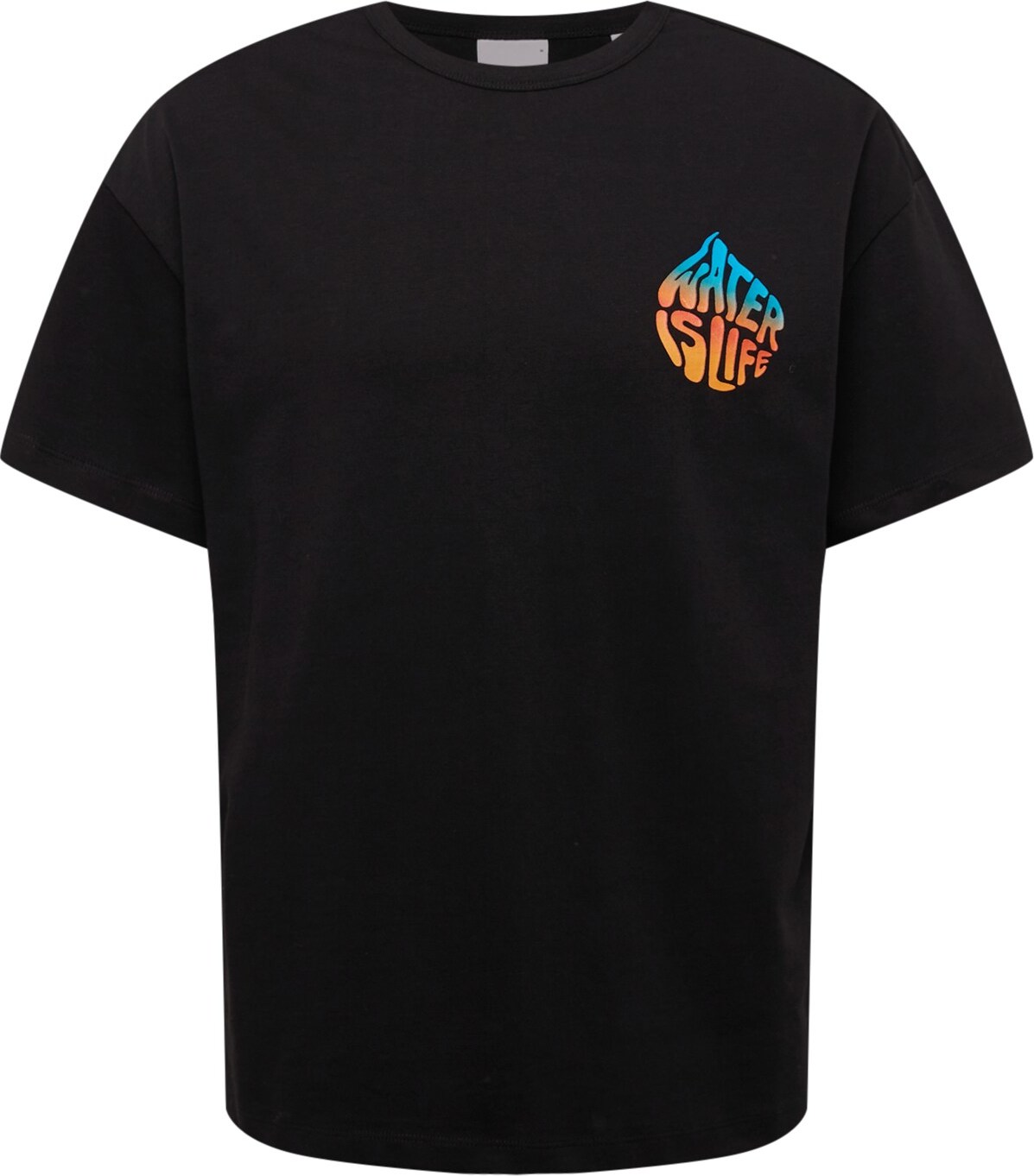 Tričko 'WATERAID' KnowledgeCotton Apparel nebeská modř / oranžová / melounová / černá