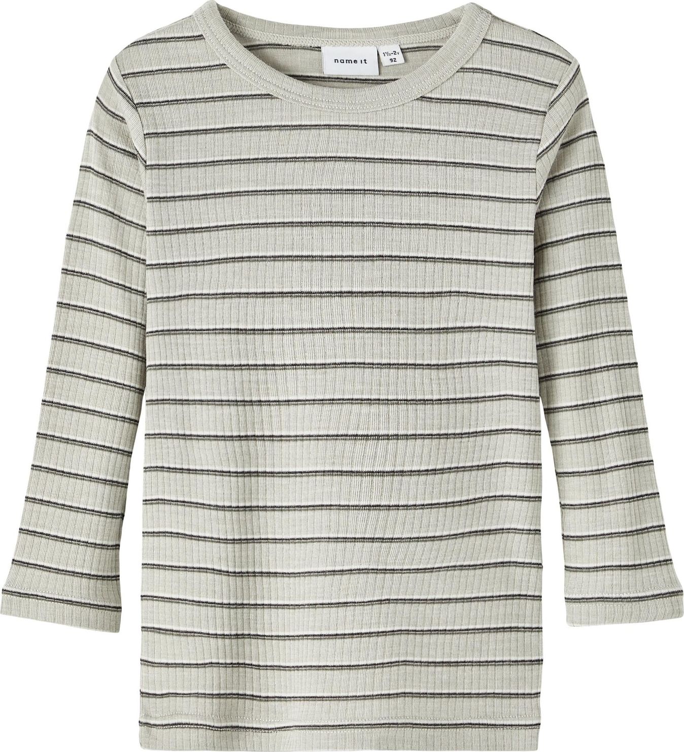 Tričko 'Womi' name it antracitová / kámen / bílá