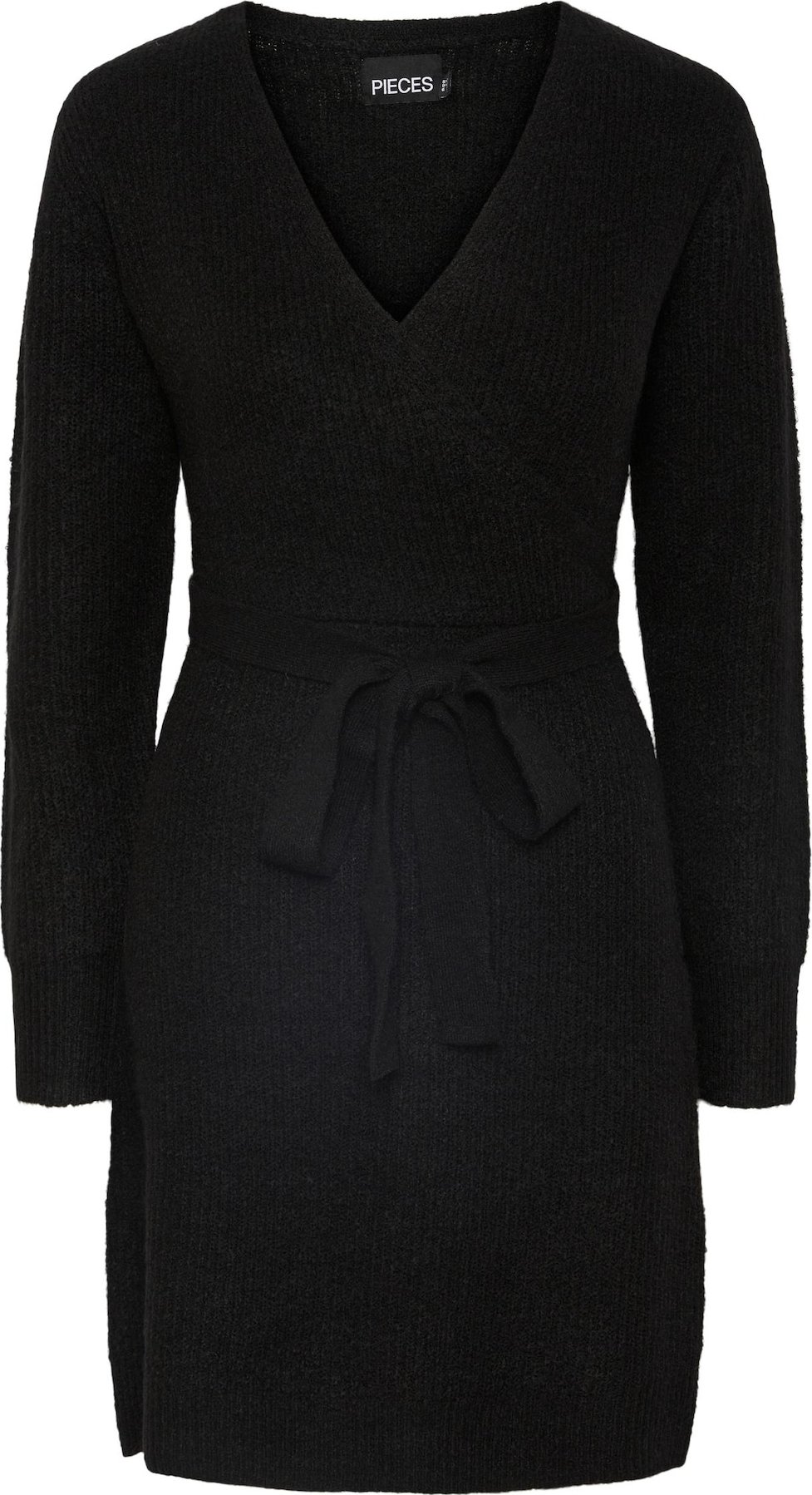 Úpletové šaty 'ELLEN' Pieces černá