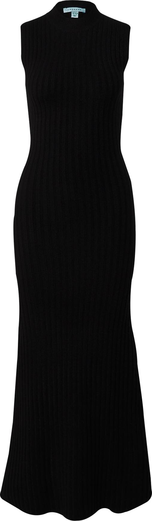 Úpletové šaty Topshop černá