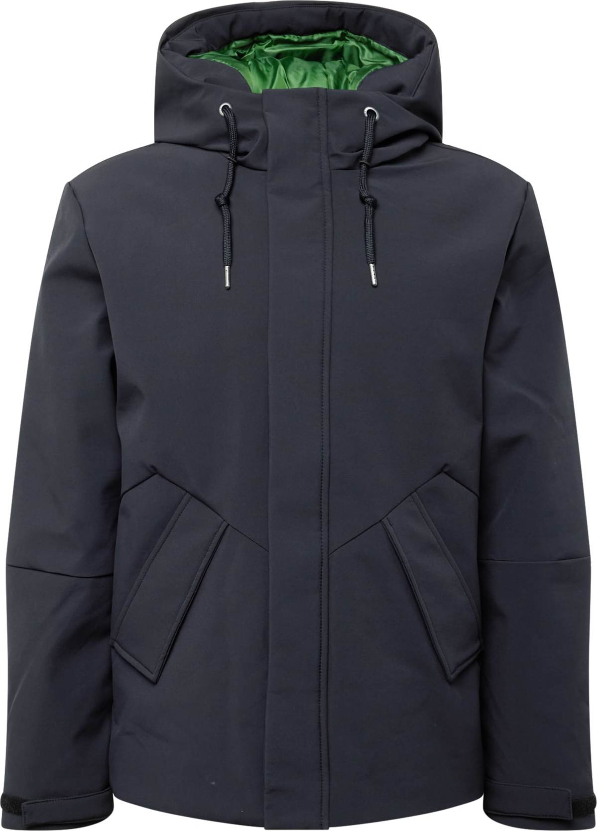 Zimní bunda Blend trávově zelená / černá