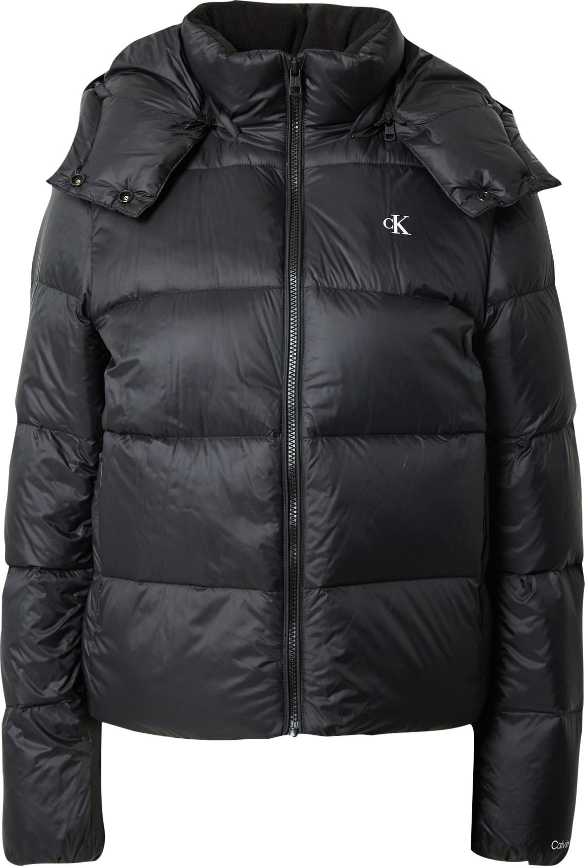 Zimní bunda Calvin Klein Jeans černá / bílá