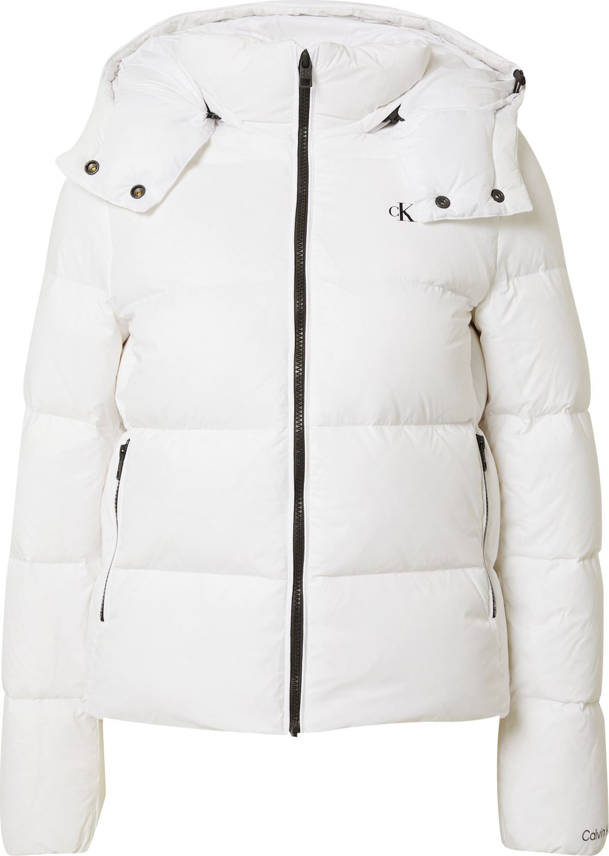 Zimní bunda Calvin Klein Jeans černá / offwhite