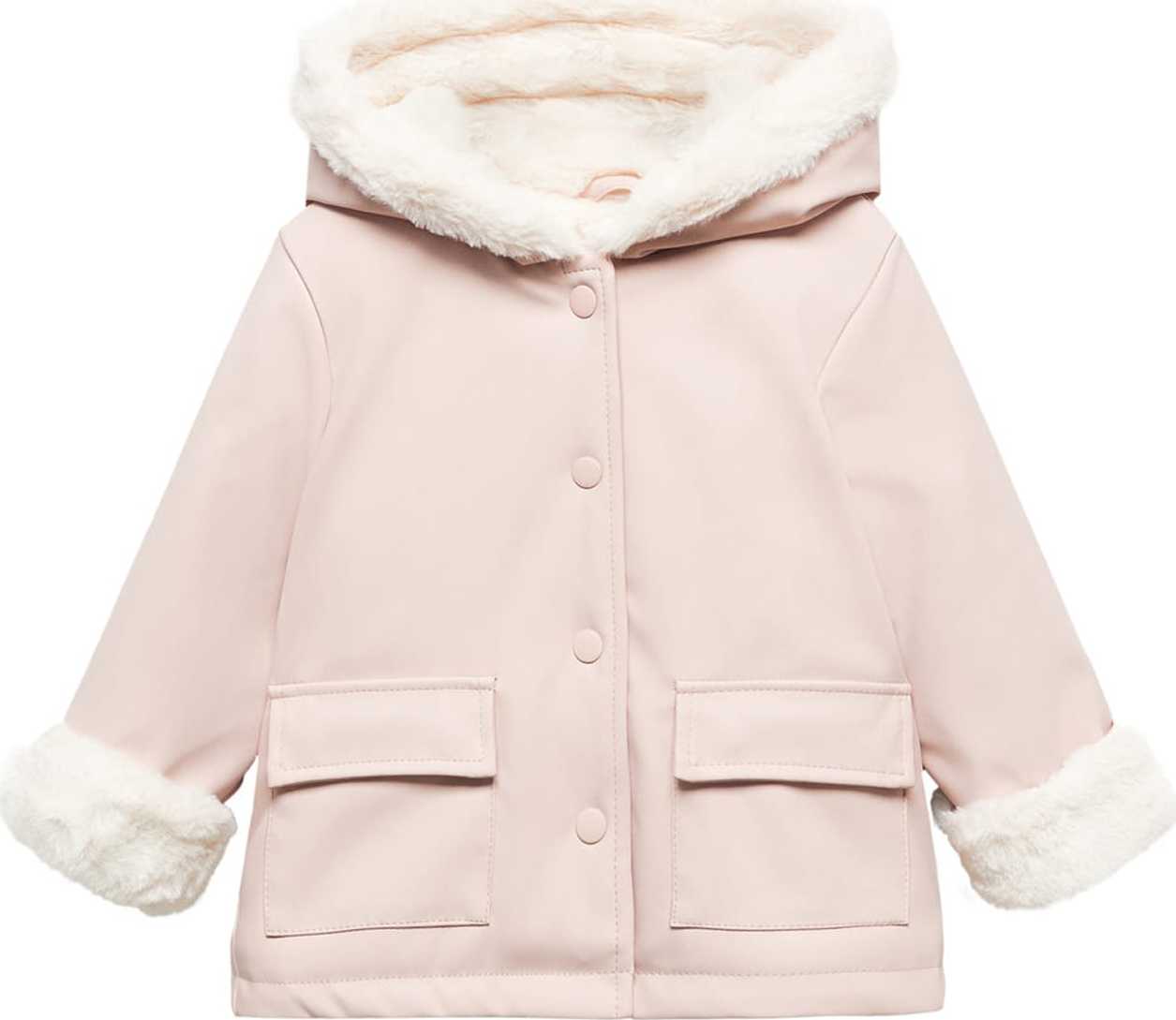 Zimní bunda 'Snow' Mango Kids růžová / bílá