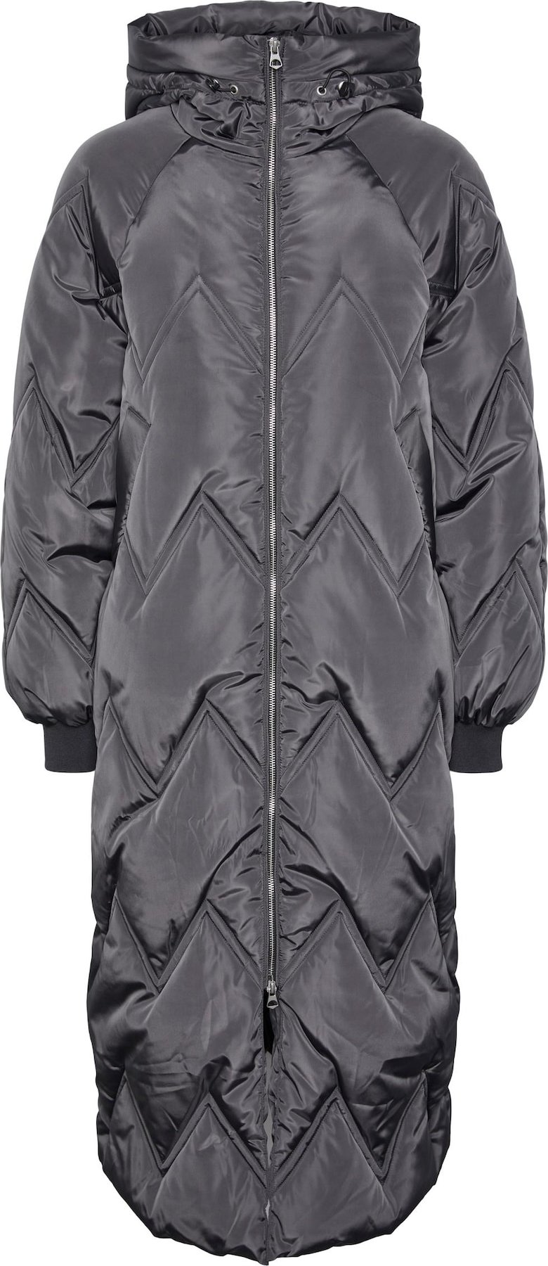 Zimní kabát 'JOCELYN' Pieces tmavě šedá