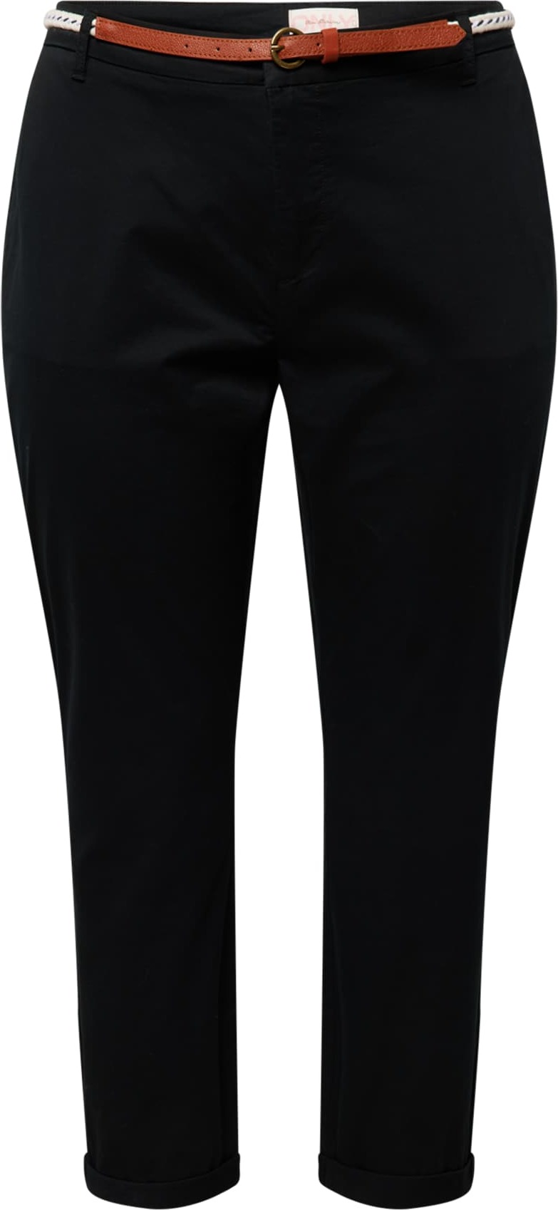 Chino kalhoty 'BIANA' Only Curve okrová / černá / offwhite
