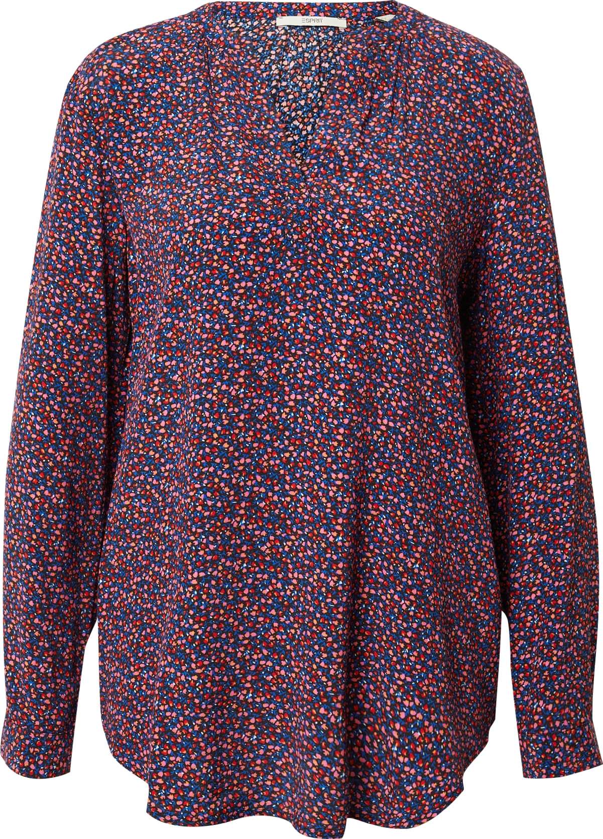 Halenka Esprit modrá / světle růžová / červená / černá