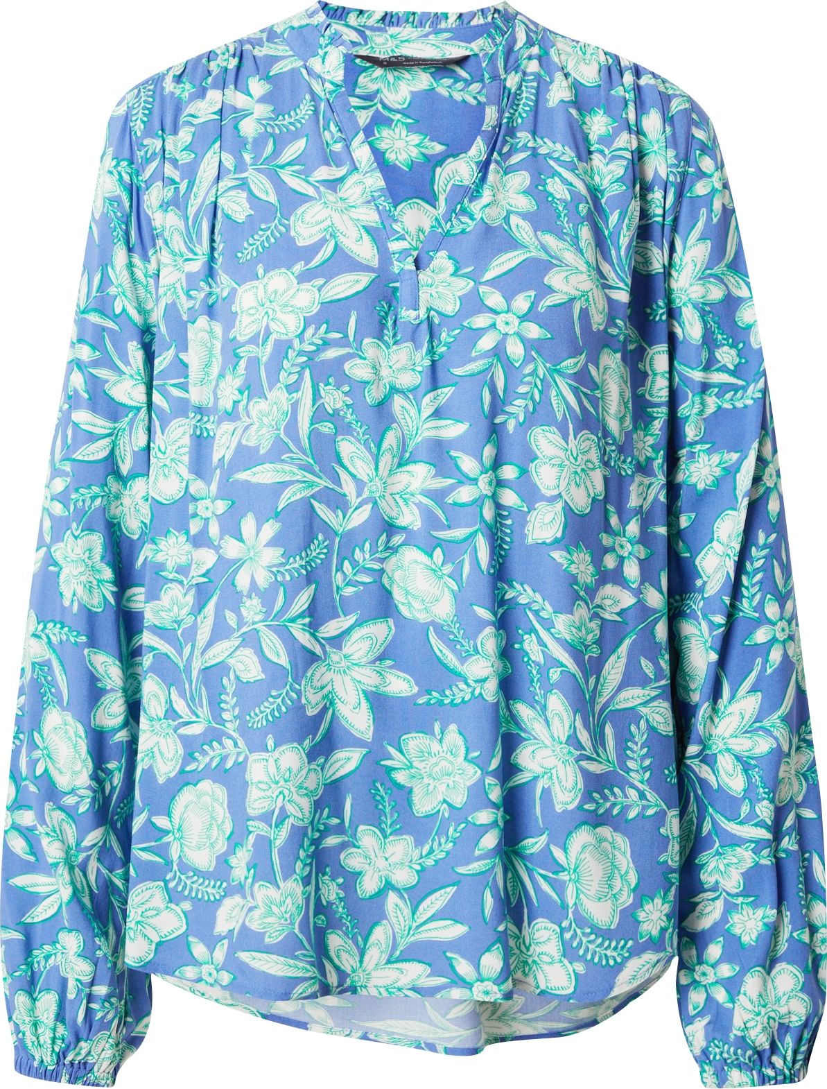 Halenka Marks & Spencer modrá / nefritová / bílá