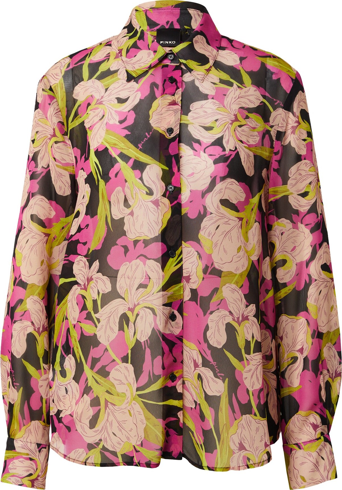 Halenka pinko limone / pink / růžová / černá