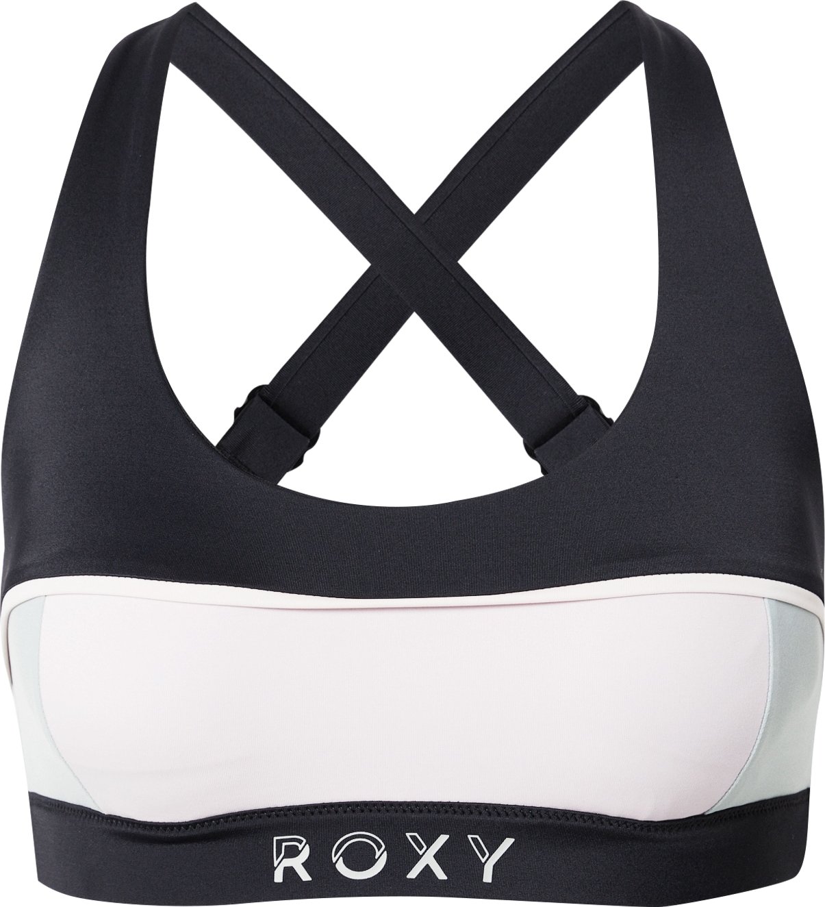Horní díl plavek Roxy světlemodrá / antracitová / bílá