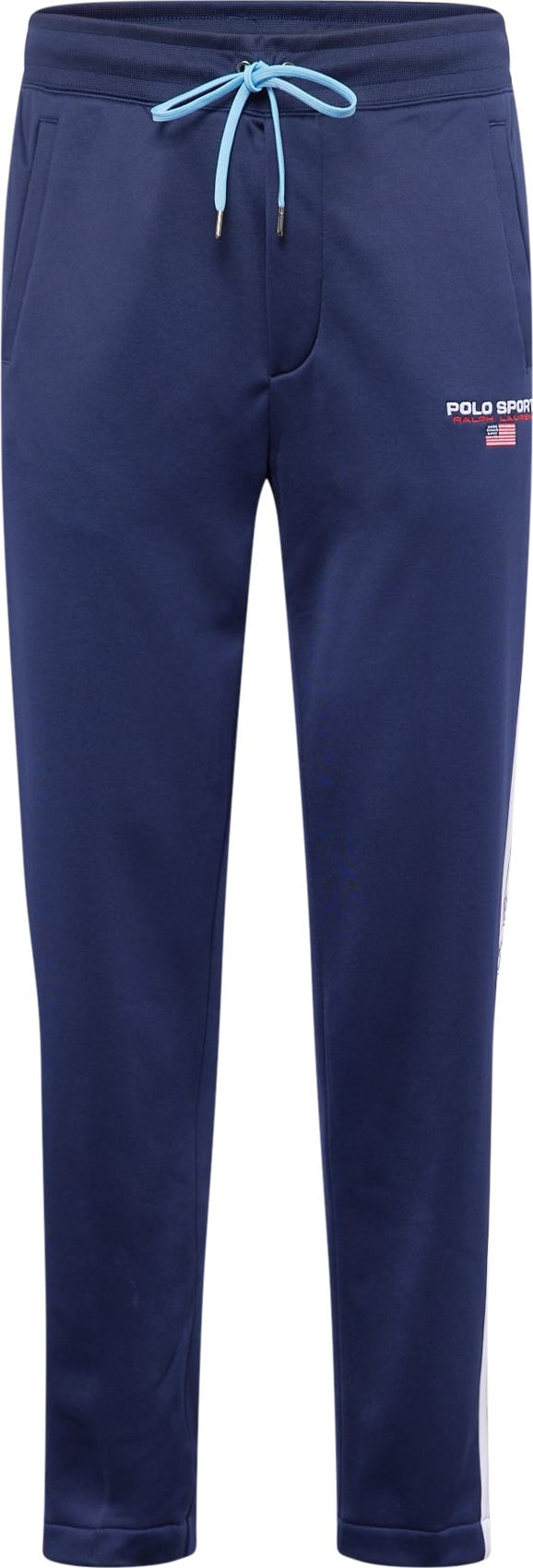 Kalhoty 'ATHLETIC' Polo Ralph Lauren námořnická modř / červená / bílá