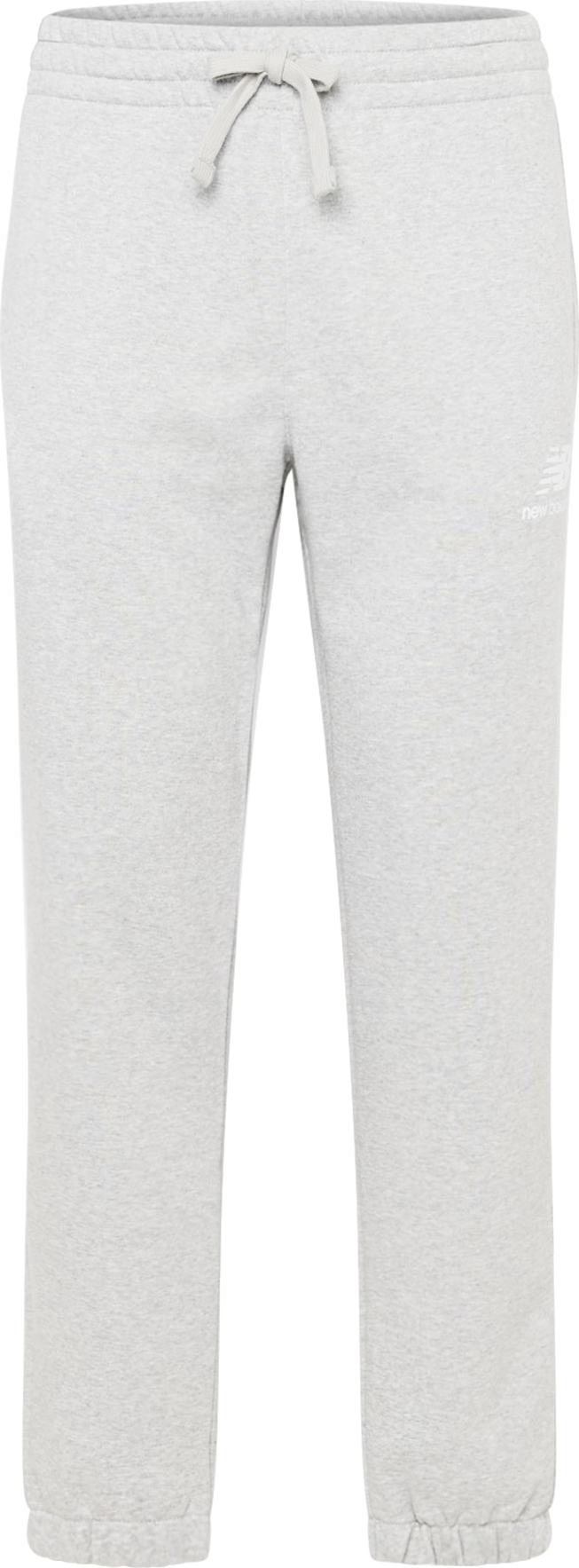 Sportovní kalhoty New Balance světle šedá / bílá