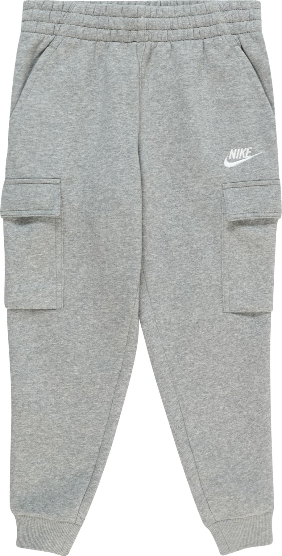 Kalhoty Nike Sportswear šedá / bílá