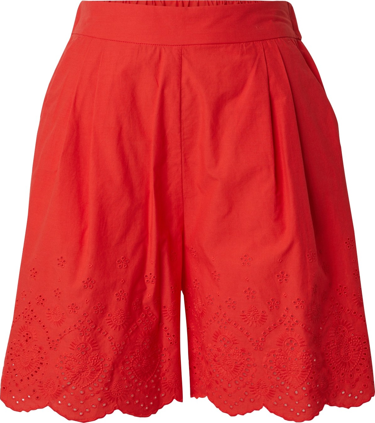 Kalhoty se sklady v pase Marks & Spencer světle červená